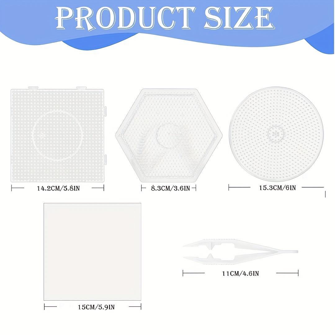 5MM Clear Square Pegboards Board For Perler Hama Beads Peg Board