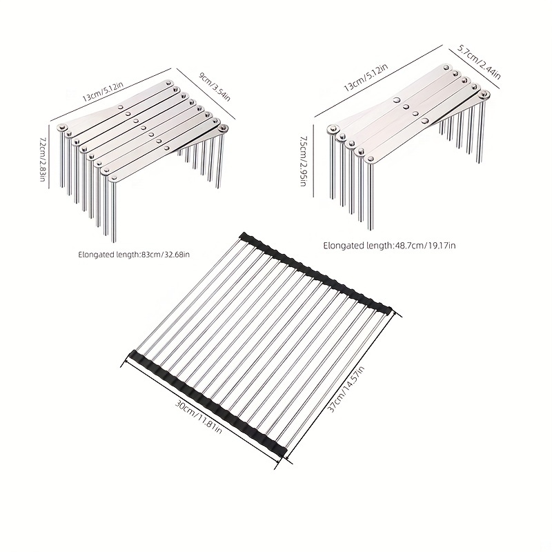 3pcs Stainless Steel Sink Drain Baskets Kitchen Rack