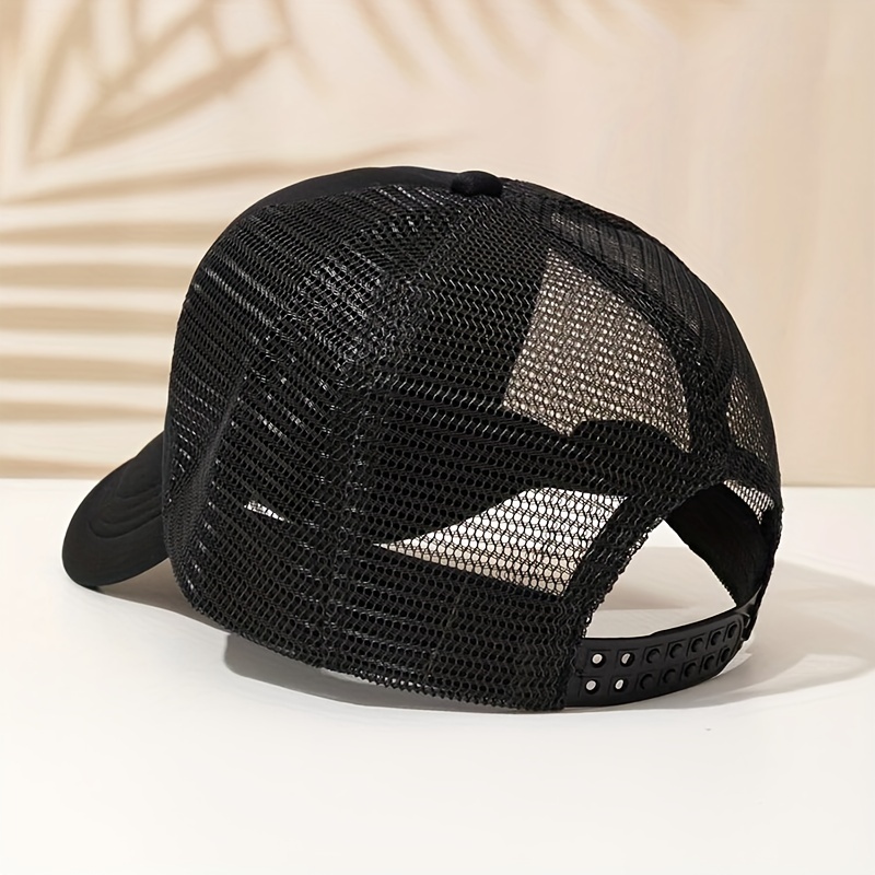 Skull Bear Print Trucker Hat Hip Hop Mesh Baseball Cap