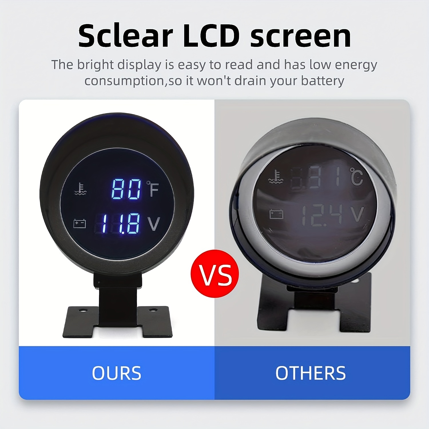 lcd screen digital meter water temperature