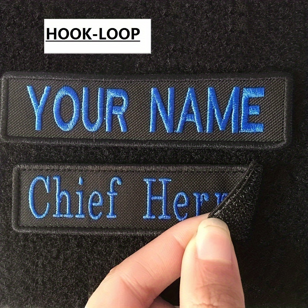 Customizable Name Patch, Custom Embroidery Pet's Name Number Tags,  Personalized Military Patches with Hook and Loop for Dog Harness Backpacks  Caps