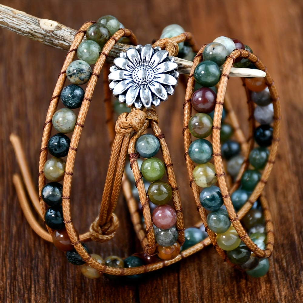 Bracelet de perles en pierre naturelle pour Homme, Bracelet de