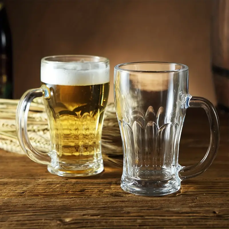 Beer Glasses, Glass Mug With Handle, (about ), Large Beer Glass