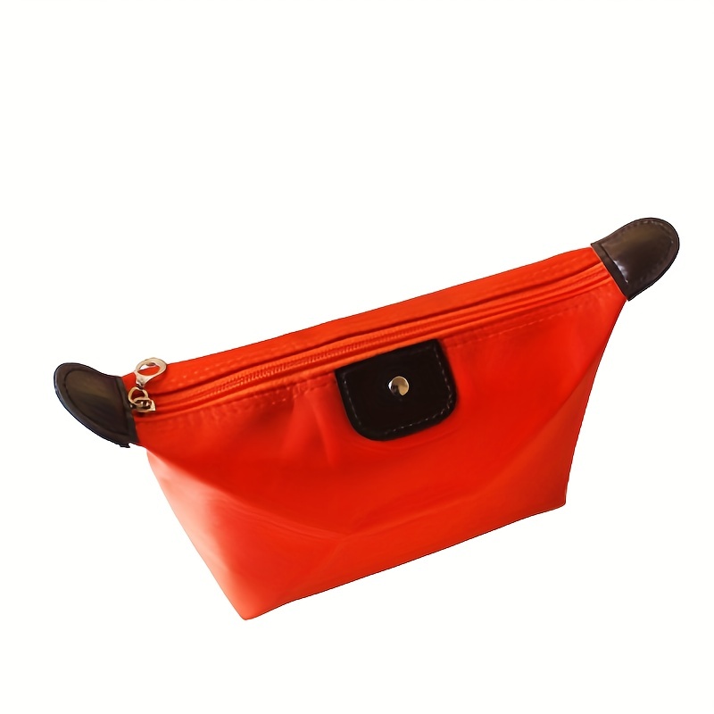 2pcs Dumpling Shaped Makeup Bag Portable Cosmetic Bag Random Color