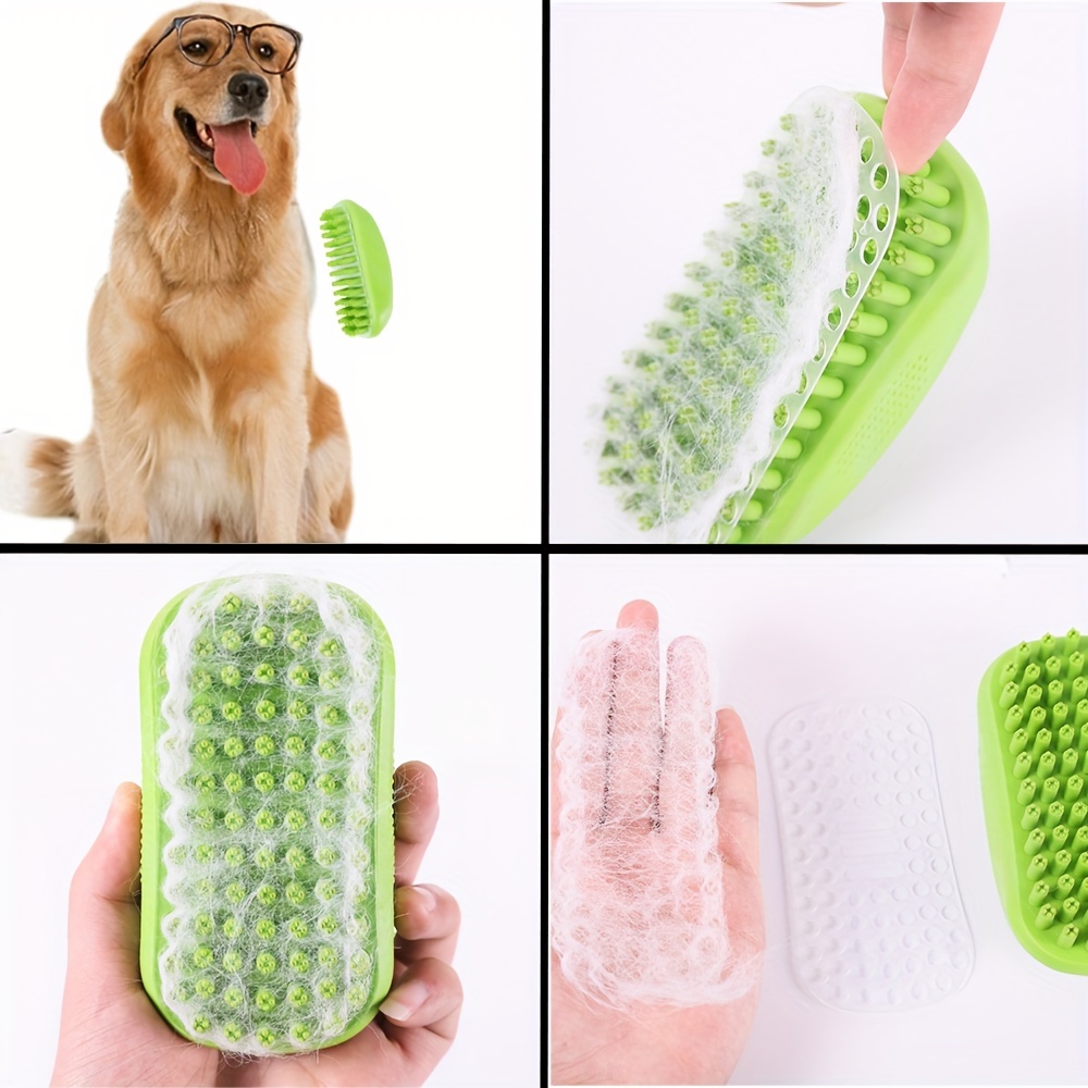 Dog Bath Brush,Cat Shampoo Brush,Soft Silicone Pet Grooming Brush for Long  Short Haired Dogs and Cats,Soothing Massage Pet Comb