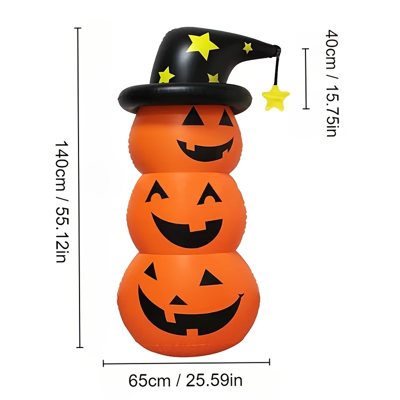 halloween pumpkin man inflatable tumbler toy festival scene arrangement props inflatable tumbler vertical thickened tumbler details 2