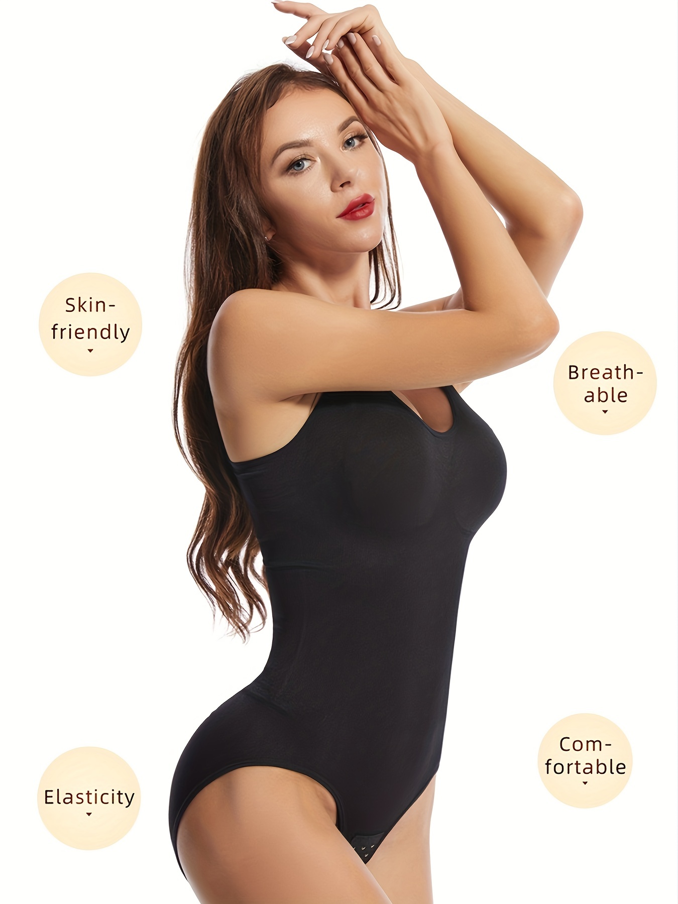 Thong Bodysuit for Women Tummy Control Shapewear Open Bust Body Shaper  Waist Trainer Shapewear Tops V Neck Jumpsuits (Color : Skin, Size :  XX-Large) : : Clothing, Shoes & Accessories