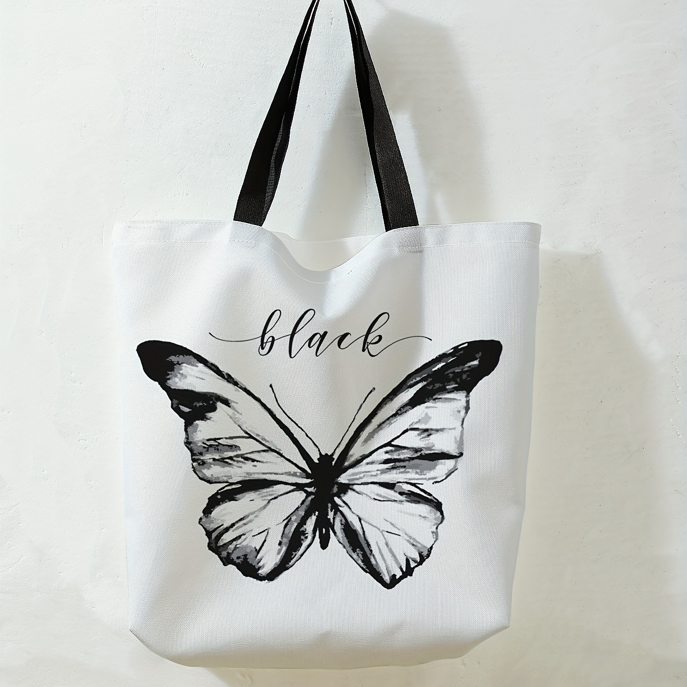 Canvas Tote Bag For Women, Large Capacity Summer Beach Bag, Simple Letter  Print Handbags - Temu