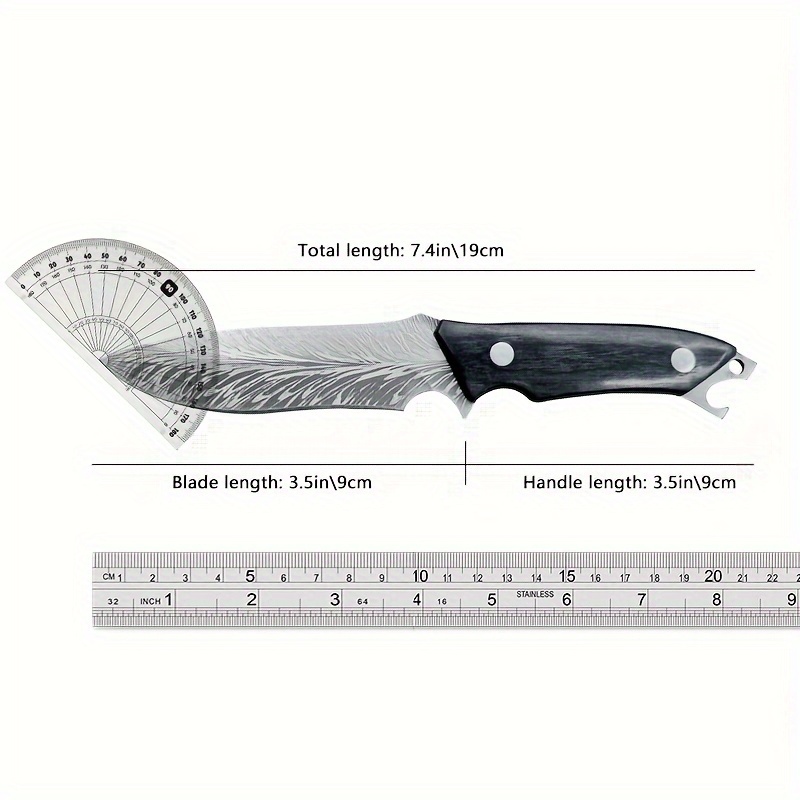 1pc Mongolian Kitchen Knife, Kitchen Fruit Knife, Household Peeling Knife,  Melon Fruit Knife, Outdoor BBQ Eating Meat Knife, Handle Meat Knife, Multi