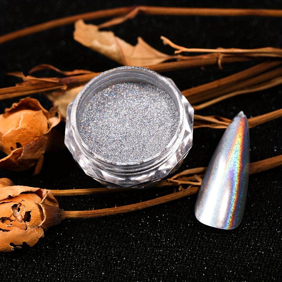 16 Cans Of Metallic Mirror Effect Chrome Nail Powder - Temu