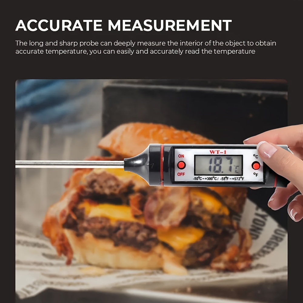 Digital Thermometer For Liquid Food Baking Electronic Probe Type Digital  Display