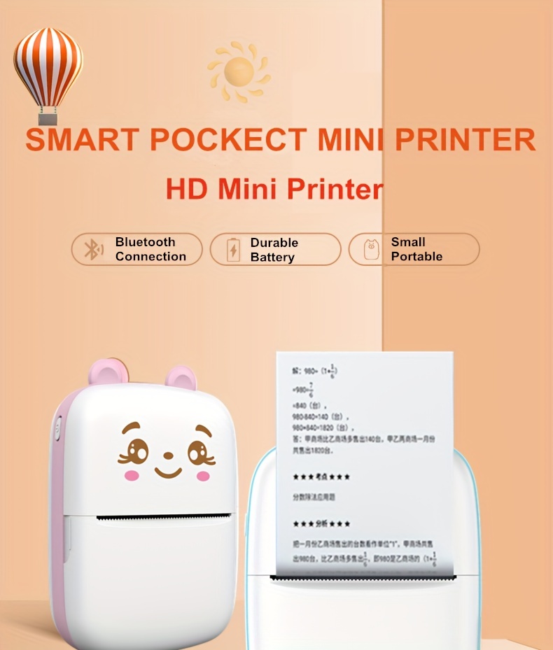 Generic Mini imprimante Portable autocollants thermiques papier