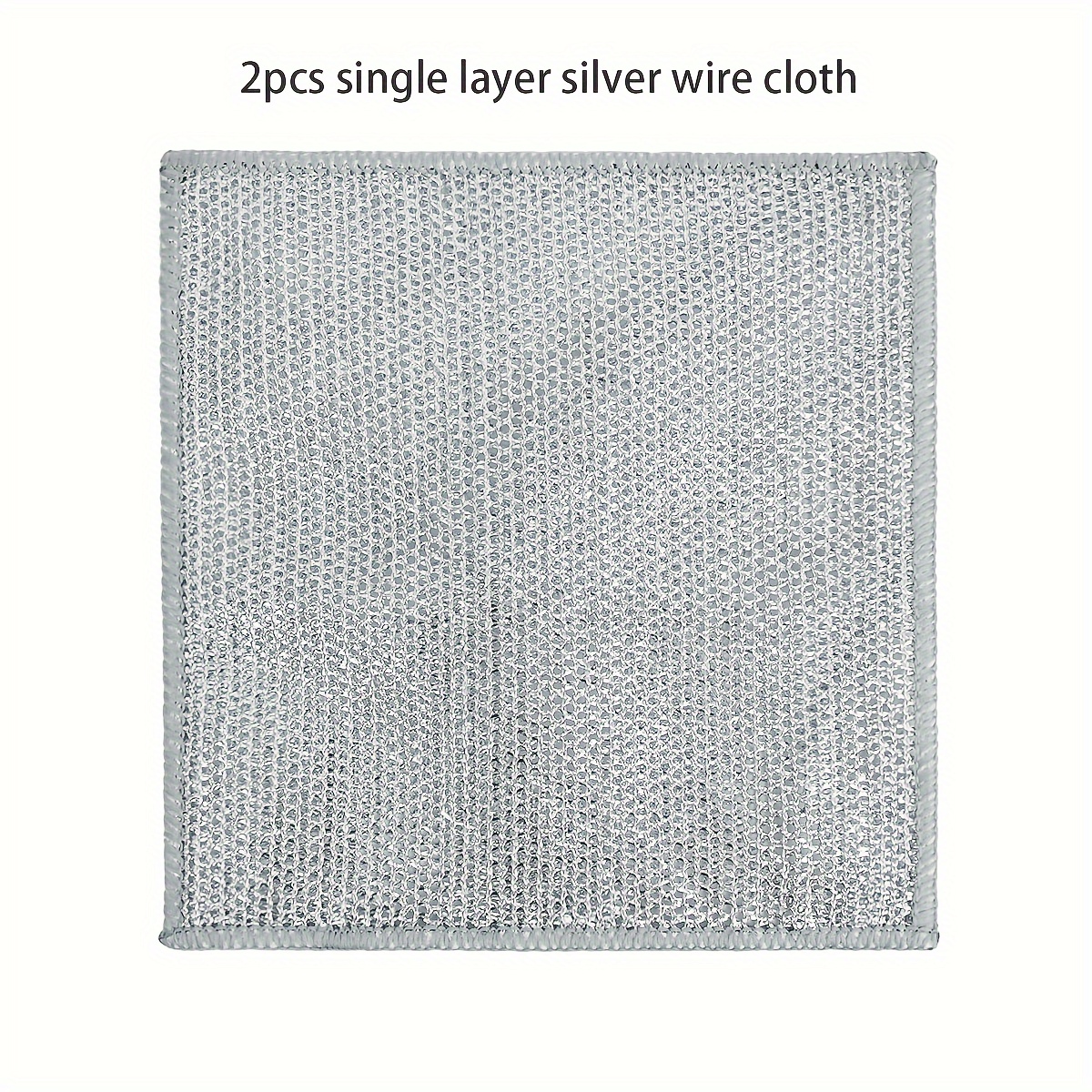 Metal Scouring Pad Silvery Wire Dishwashing Cloth For - Temu