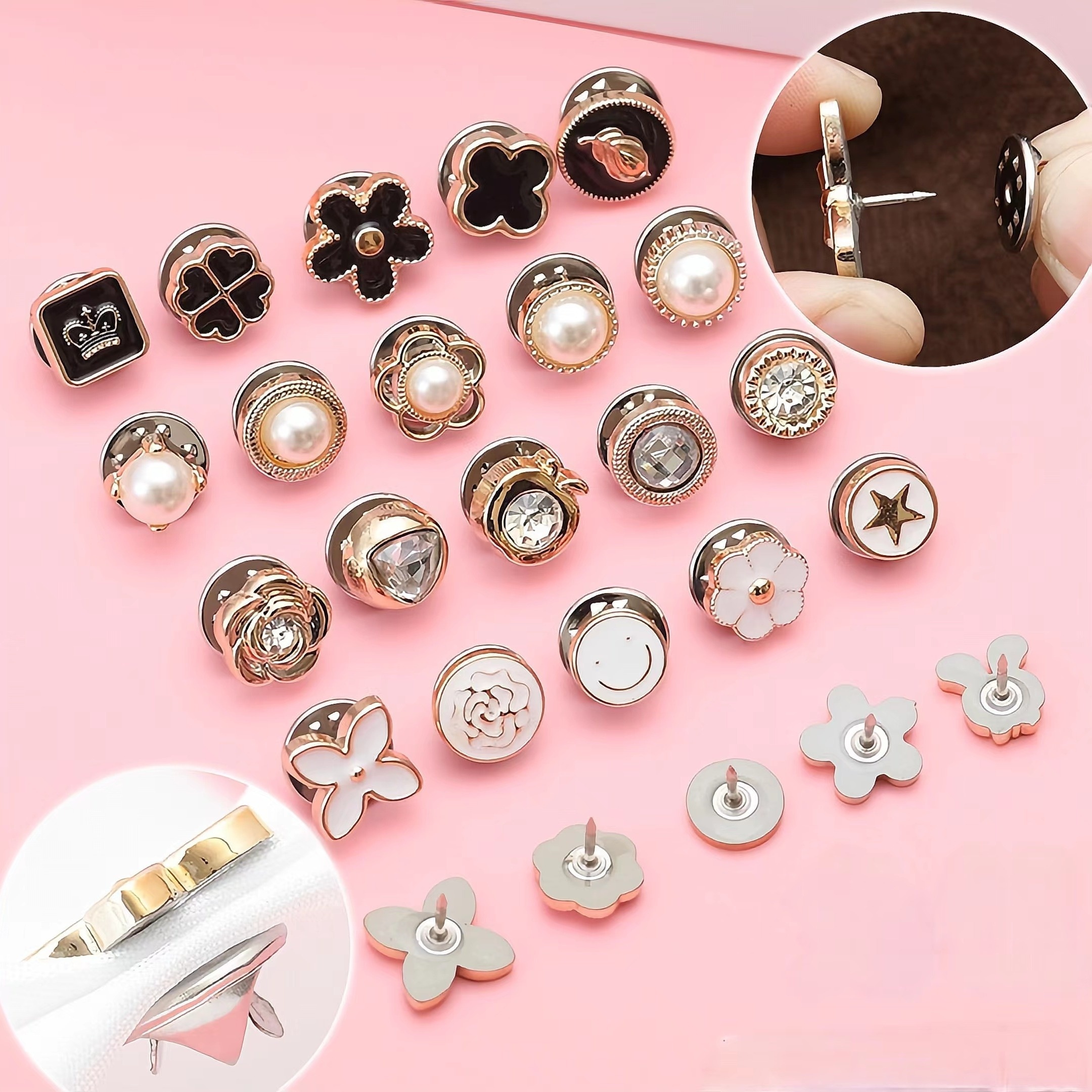  Broche de camisa para mujer: 20 broches de seguridad