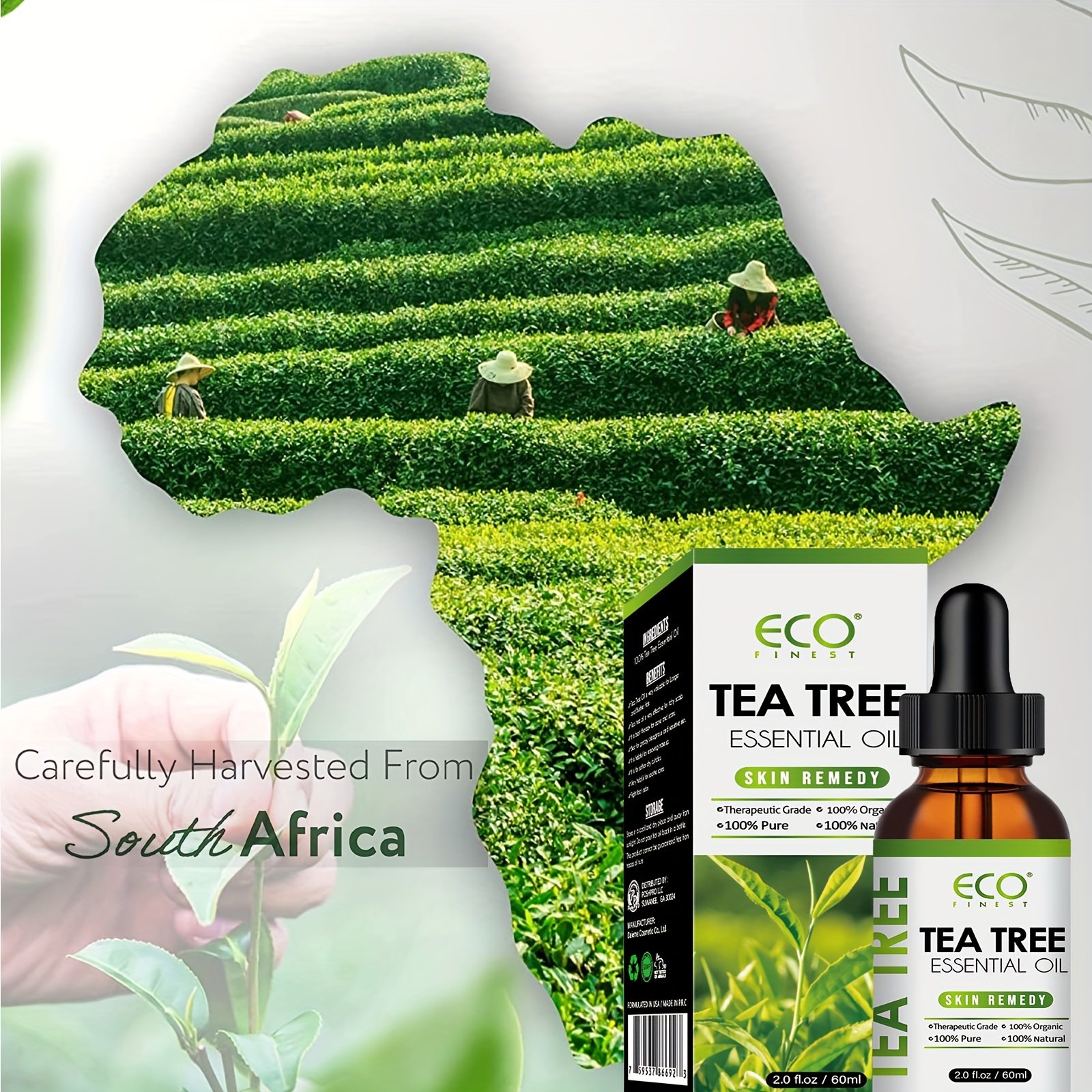 100% Natural Tea Tree Essential Oil Body Massage Unisex