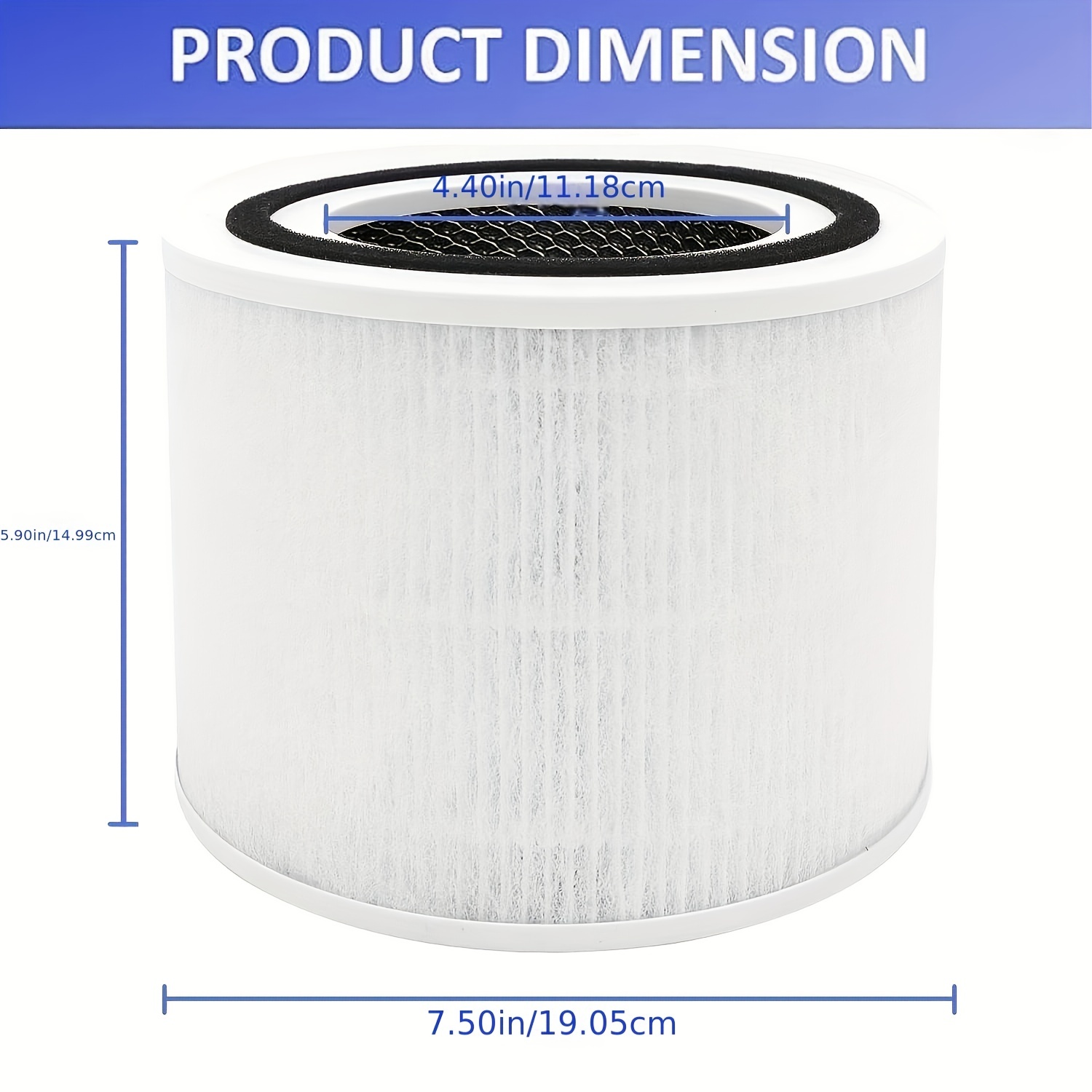 Tablenco 3-in-1 LV-H133 Air Purifier Filter Replacement, H13 Grade