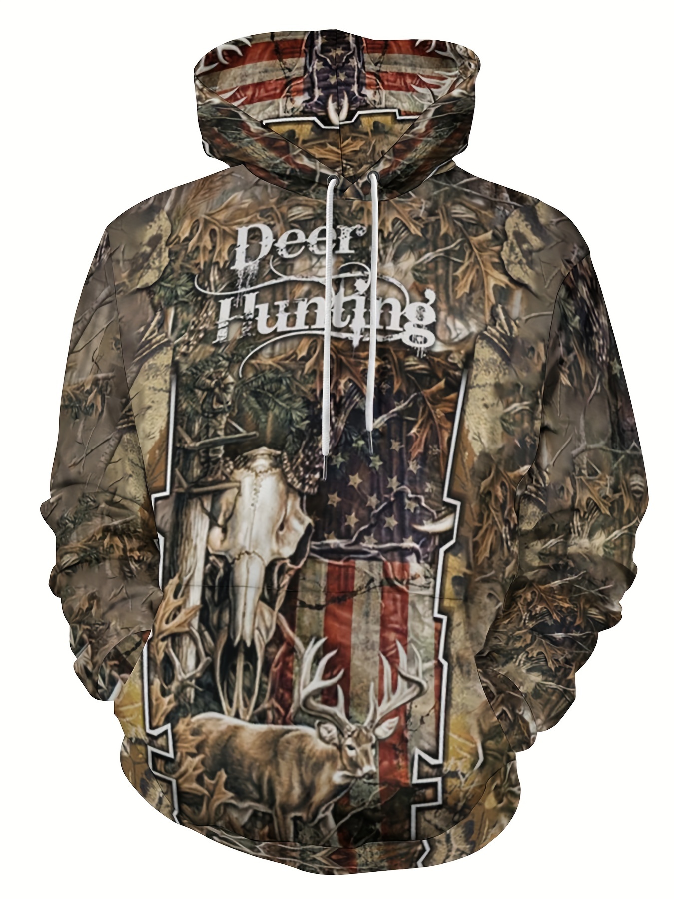 Deer Hunter Tree Camouflage Deer Hunting Men Pullover Hoodie