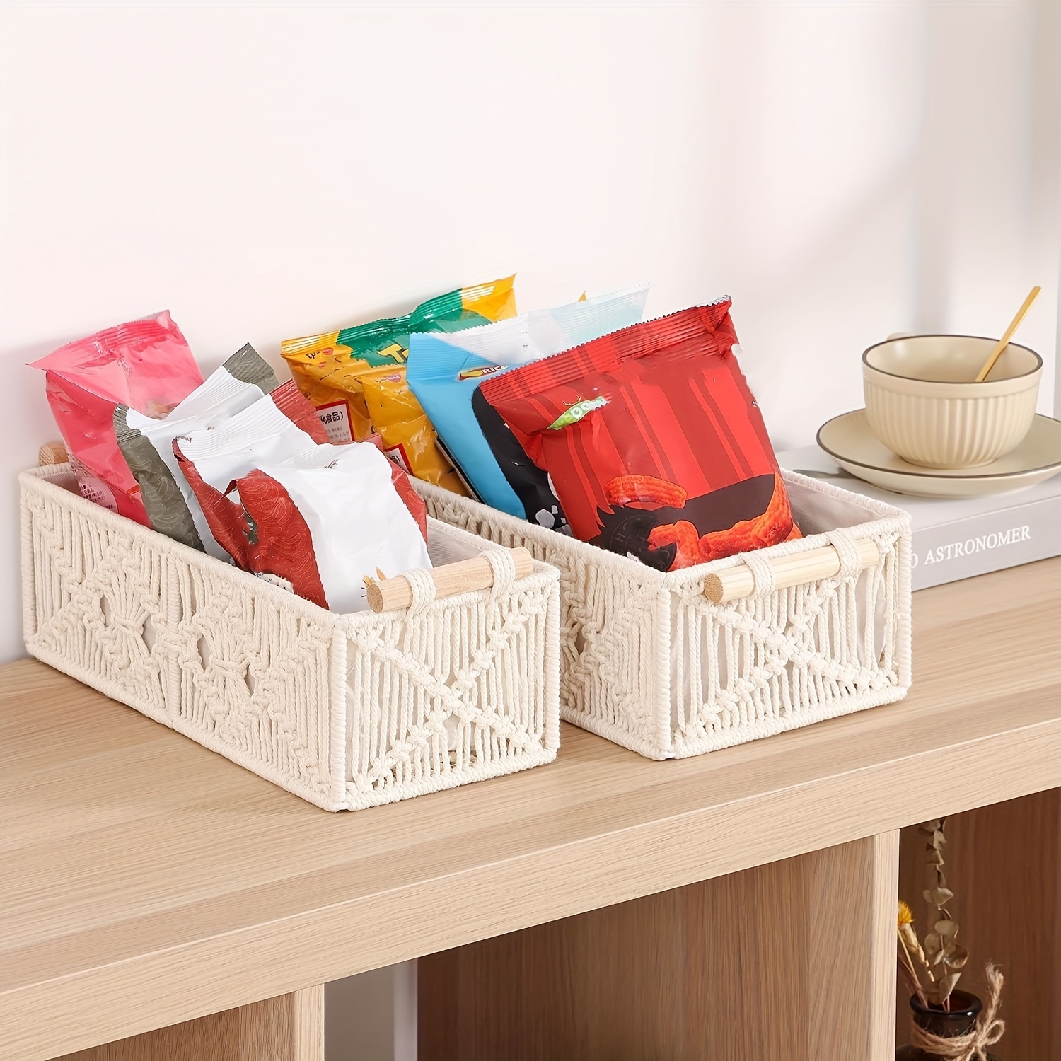 Handmade Basket, Storage Box, Storage Bins, Photography Prop Candy Organizer  Holder Boho Decor For Tabletop Bedroom Home Decor L 