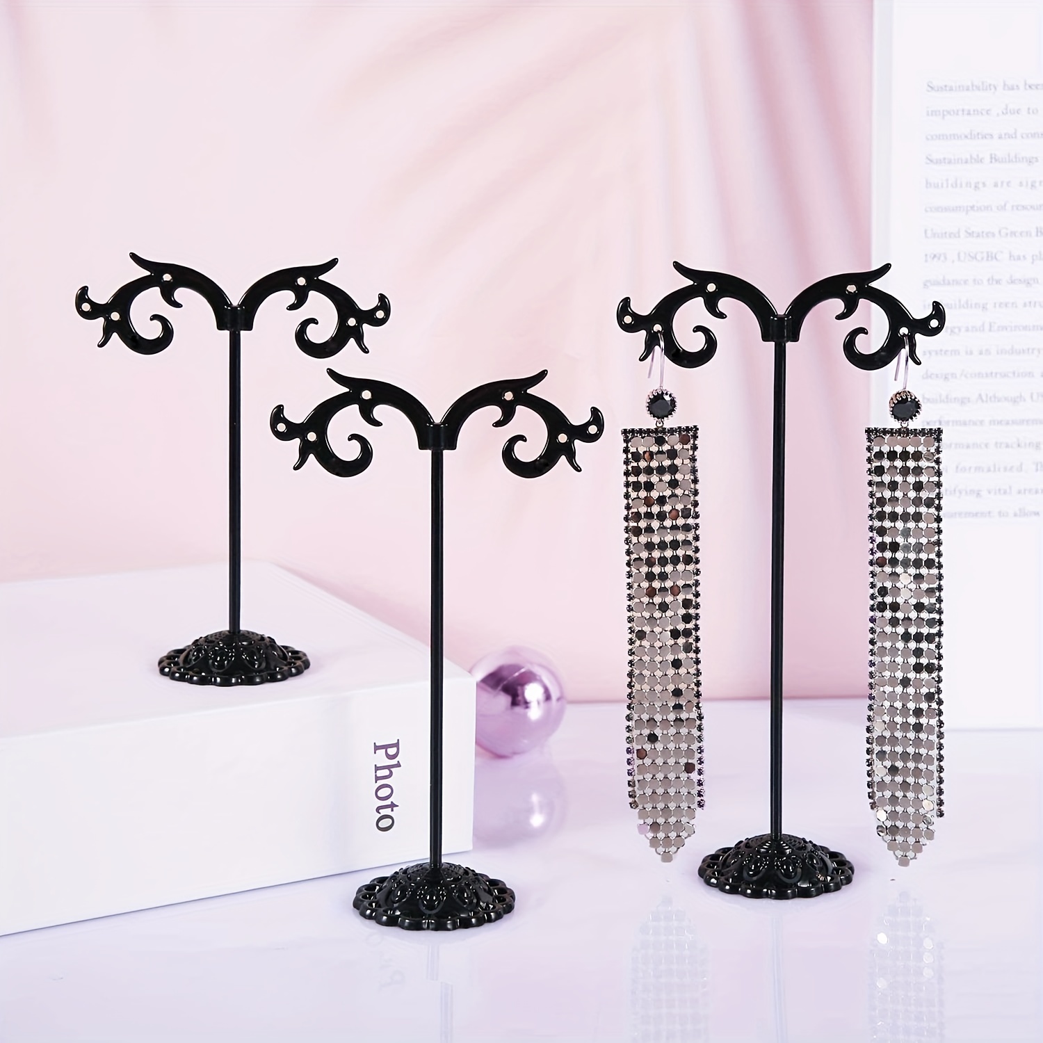 3pcs Set Hook Earring Stand Display