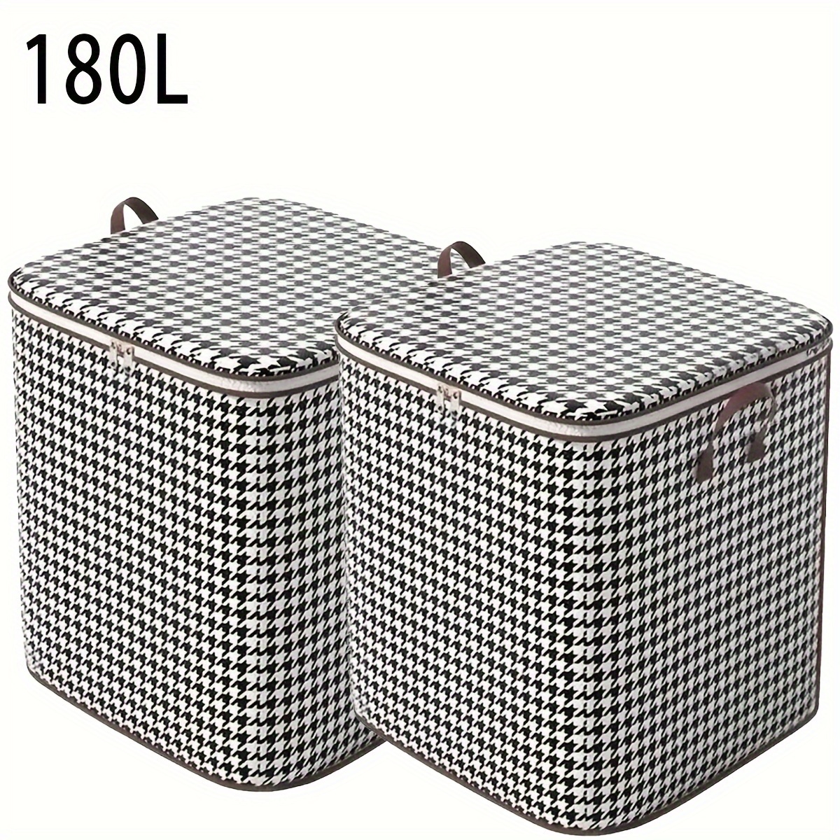 Houndstooth Storage Bag: Large Capacity Waterproof Dustproof - Temu