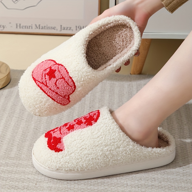 Women's Thick Bottom Home Slippers Household Plush Slippers - Temu
