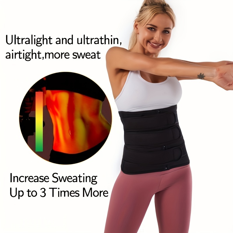Women Waist Trainer Sweating Sauna Belts Workout Abdomen Tummy Control Body  Shaper Sweat Bands