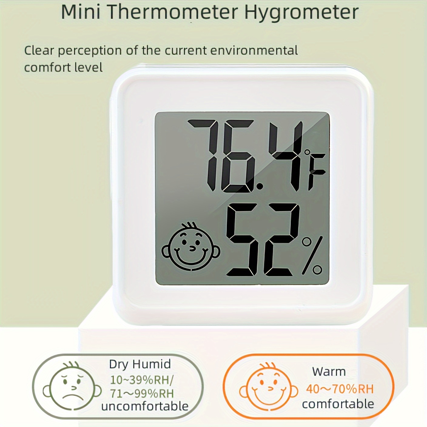 Happyyami 3pcs Wooden Thermometer for Room Temperature