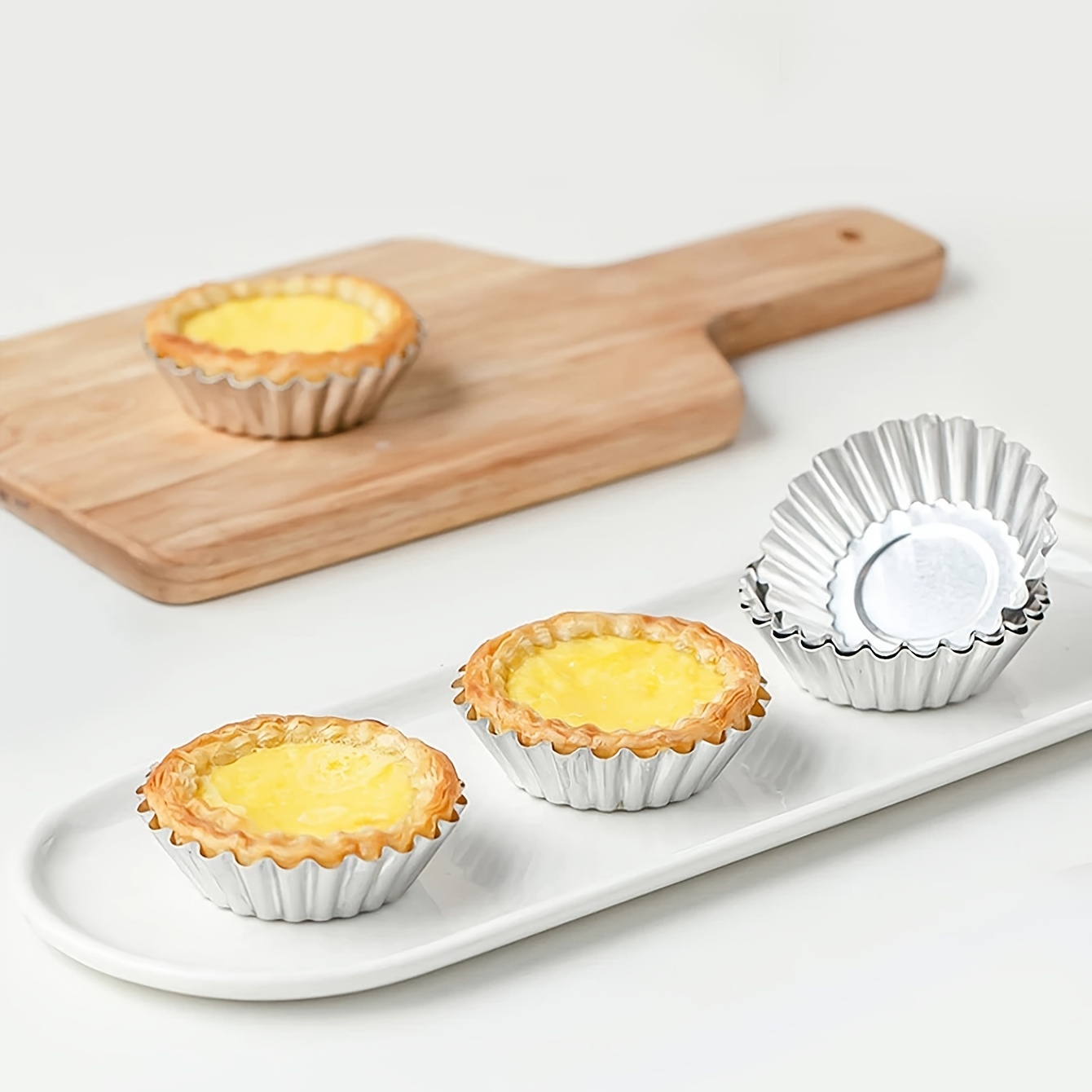 Egg Tart Aluminum Cupcake Cake Cookie Muffin Pudding Mold - Temu