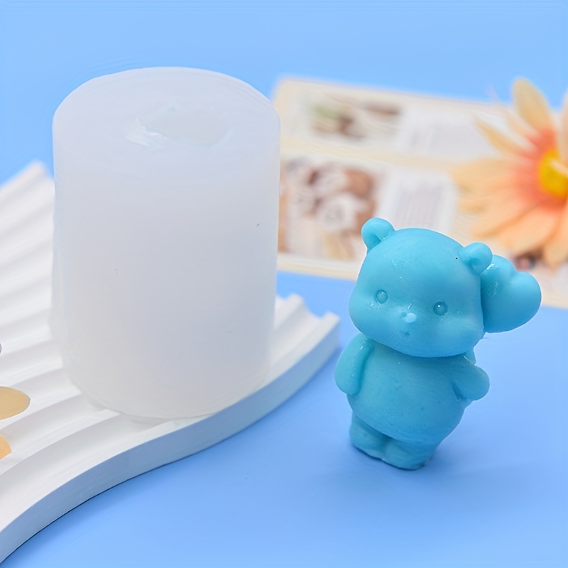 1pc Sitting Teddy Bear Silicone Candle Mold Handmade Incense - Temu