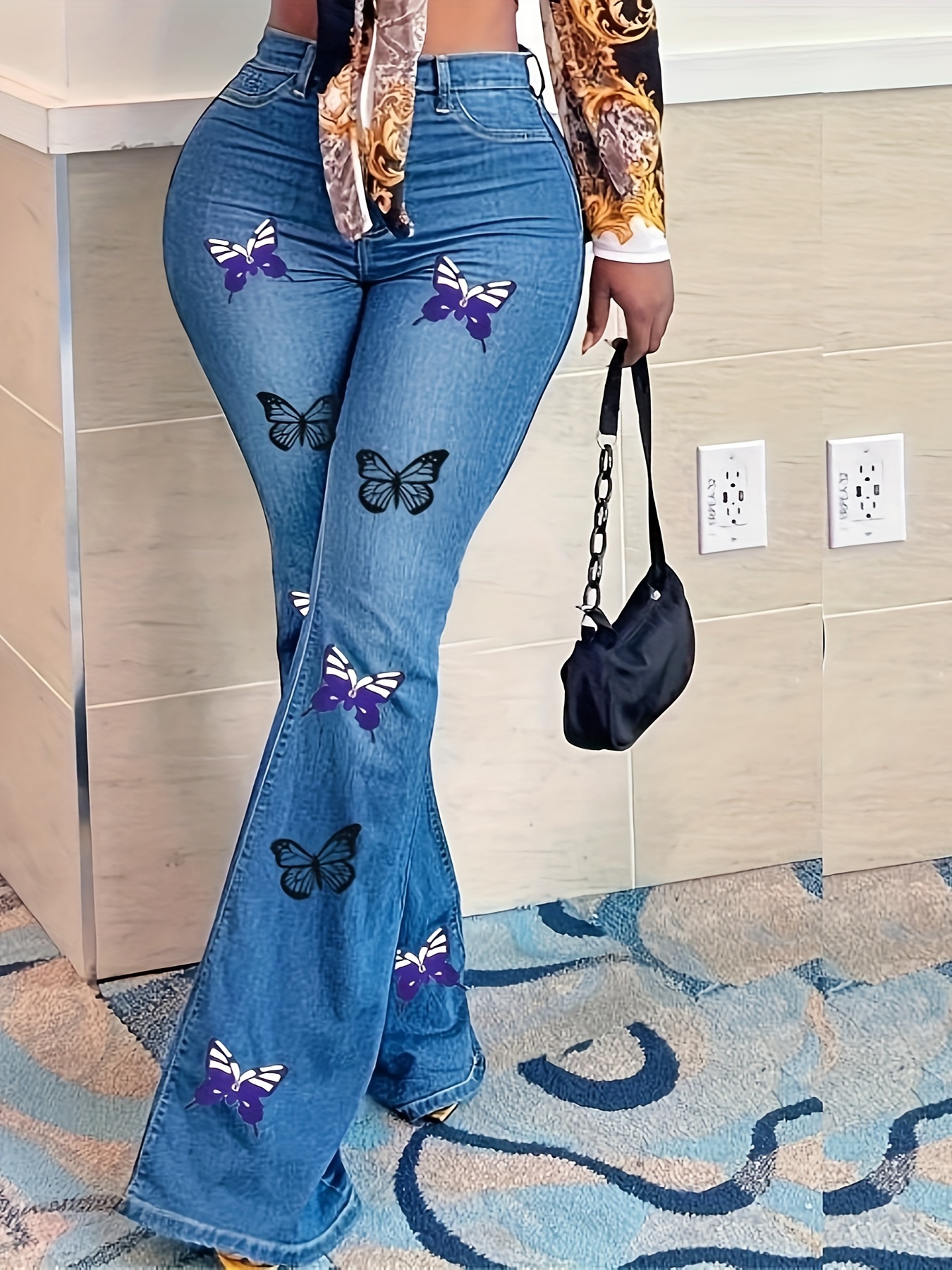 Butterfly Button Jeans - Temu