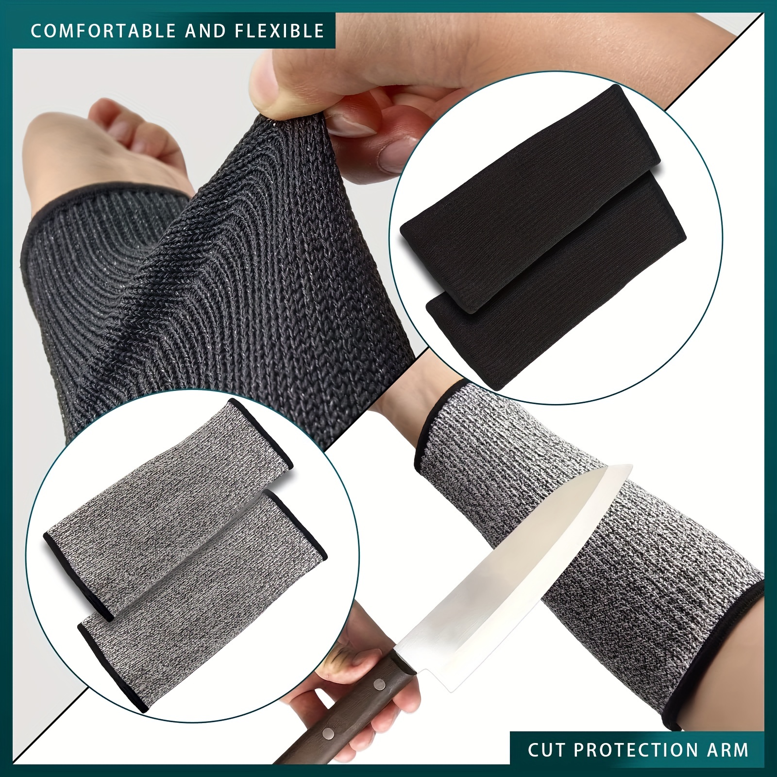 2 Pairs Arm Skin Protection Sleeves Arm Protectors for Thin Skin