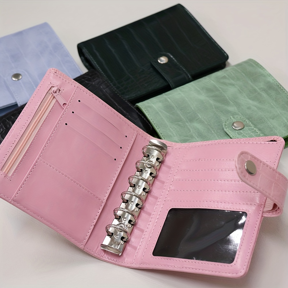 A7 Wallet, A7 Pink Binder, Budget Binder, PU Leather Budget Binder, Planner  Budget Binder with 6 Inserts Folders, Wallet Budget Binder for Cash  Envelopes Wallet Passport 