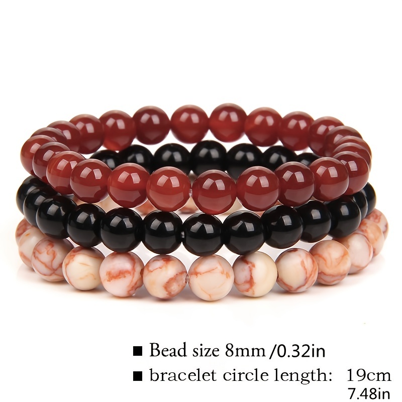 Bracelet multirang en rhodonite, quartz rose et onyx noir