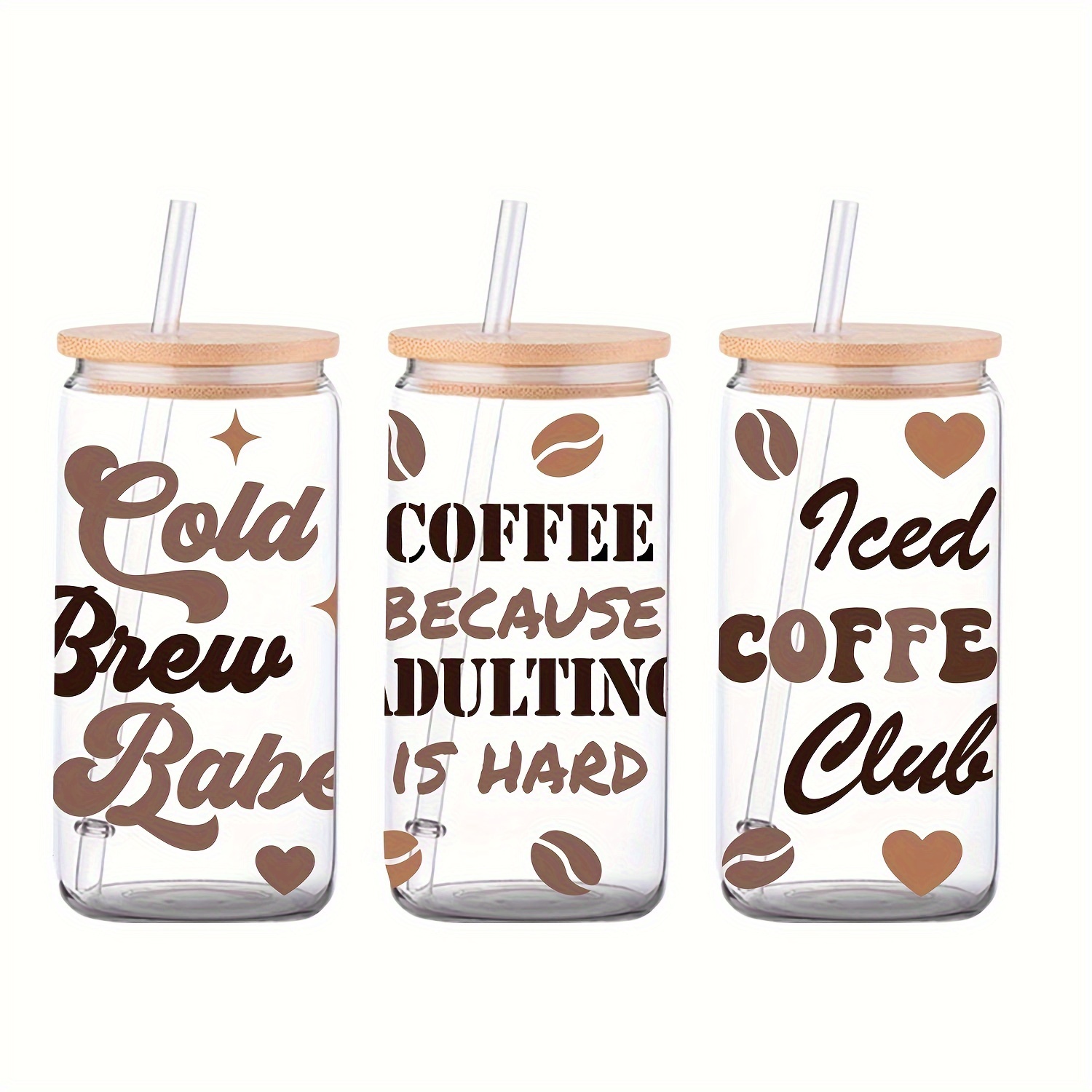 1pc Mama Needs Coffee Design UV DTF Cup Wraps For 16 Oz Glass Cup, UV DTF  Cup Wraps For Glass Cups, Wraps For Cups, Glass Stickers For Cups, Cup