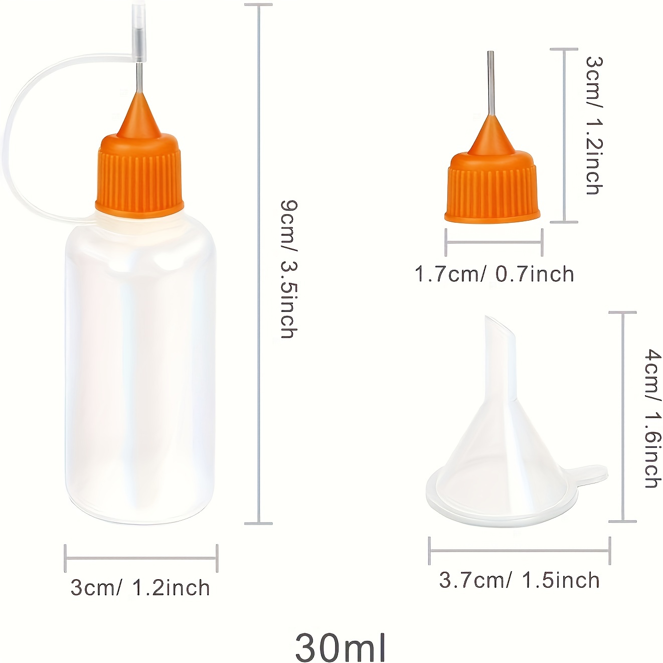 2pcs 30ML/50ML Dispensing Bottle With Syringe Needle Multifunction Glue  Alcohol Paint Bottle DIY Model Making Crafts Projects