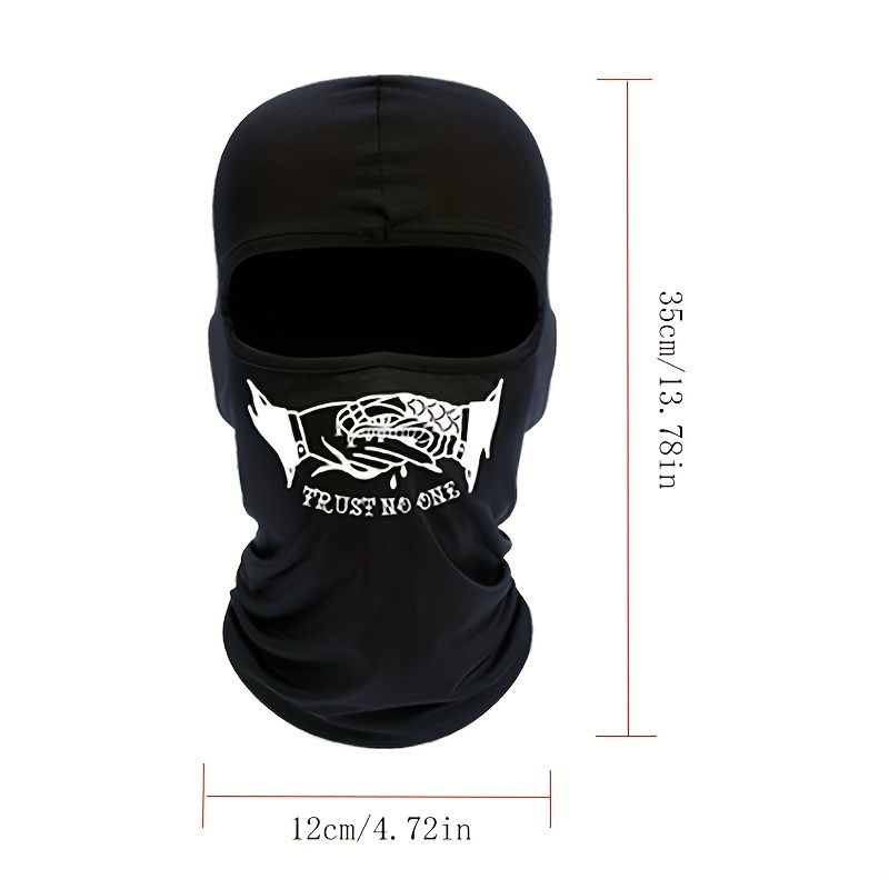 Shake Hands Print Balaclava Solid Ski Mask Windproof Neck Warmer Gaiter