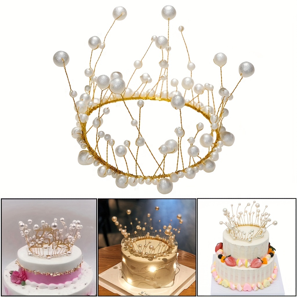 Gold Crown Cake Topper (Set of 2)