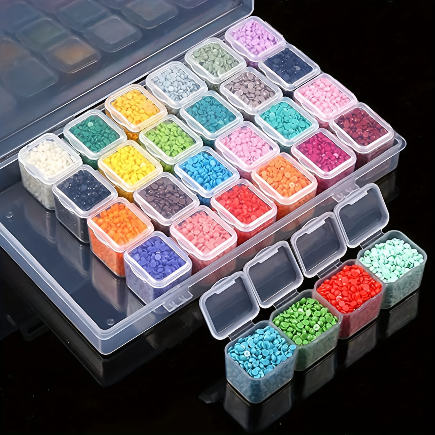 30/60 Slots Artificial Diamond Painting Storage Containers With