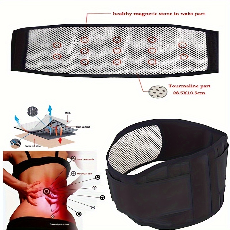 Tourmaline Self-heating Magnetic Back Support