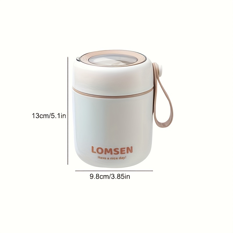 304 Stainless Steel Insulated Food Jar, Breakfast Cup With Leak-proof Tote  Lid, Portable Outdoor Milk And Cereal Portable Food Container, Cylindrical  Lunch Box, Home Kitchen Accessories - Temu