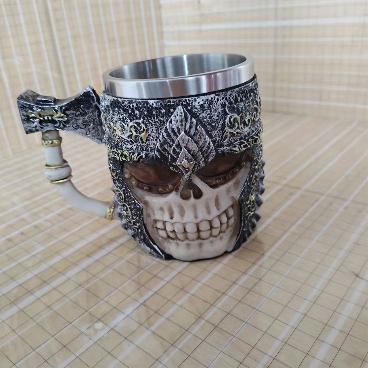 Stainless Steel Skull Warrior Beer Coffee Mug Beverage Drinking Cup Best  Gift For Birthday Men Woman Halloween Party Cup Day Of The Dead Gifts - Temu