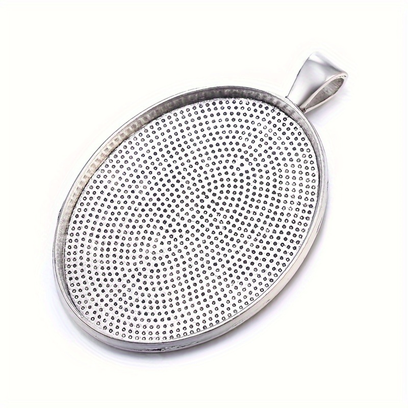 Vintage Alloy Oval Pendant Ancient Bronze Silver Pendant Tray Cabochons  Pendant Open Bezel Settings For Jewelry Bottom Support Accessories - Temu  Philippines