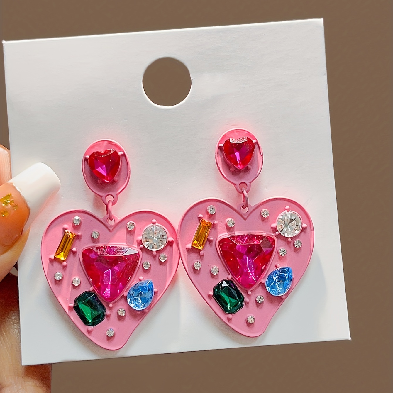 Y2K Aesthetic Heart Earrings