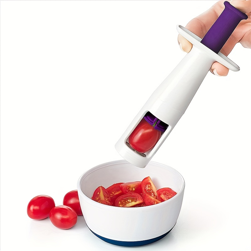 Cherry Tomato Slicer, Grape Slicer, Multifunctional Grape Cutter, Small  Fruit Cutter, Grape Kitchen Accessories, Cake Decoration Tool, Fruit Slicer,  Kitchen Tools - Temu