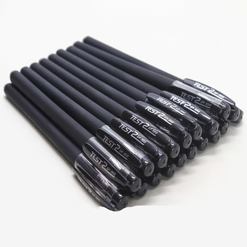 5 Pieces / Set Of Black Gel Pen Case Pen Sets Simple And Cheapest Student  Office Accessories