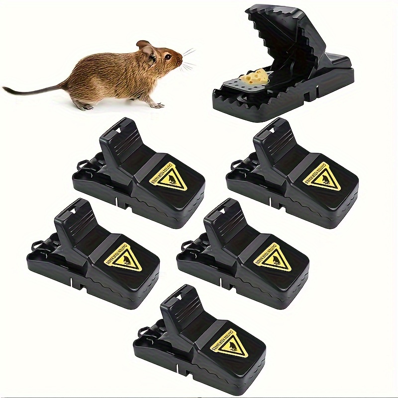 3 pcs Mice Mouse Traps Mousetrap Bait Home Garden Supplies Reusable Black  Metal High Sensitive Snap Spring Rodent Catcher 