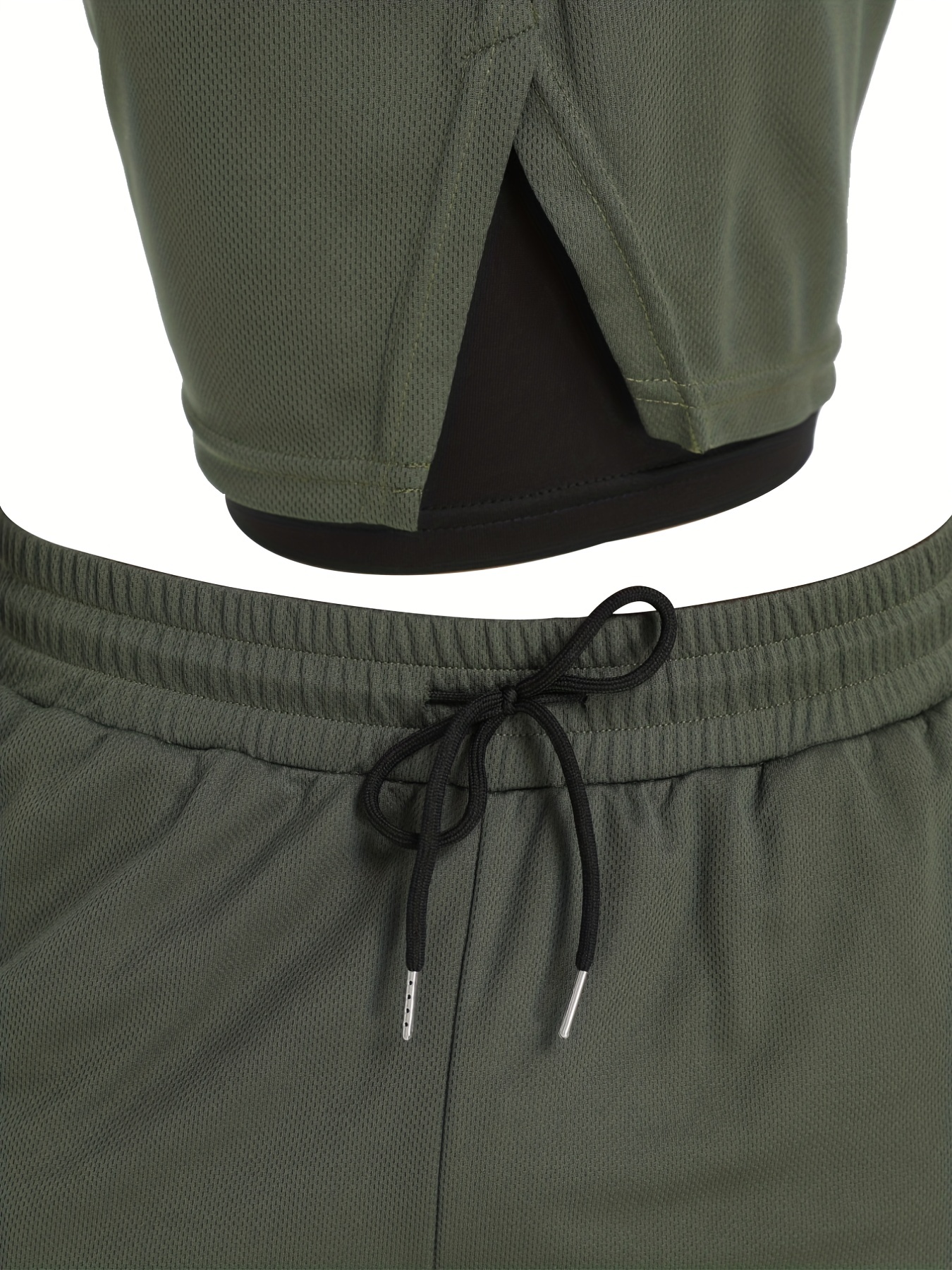 Men's Active Two Layers Shorts With Pockets for Fitness