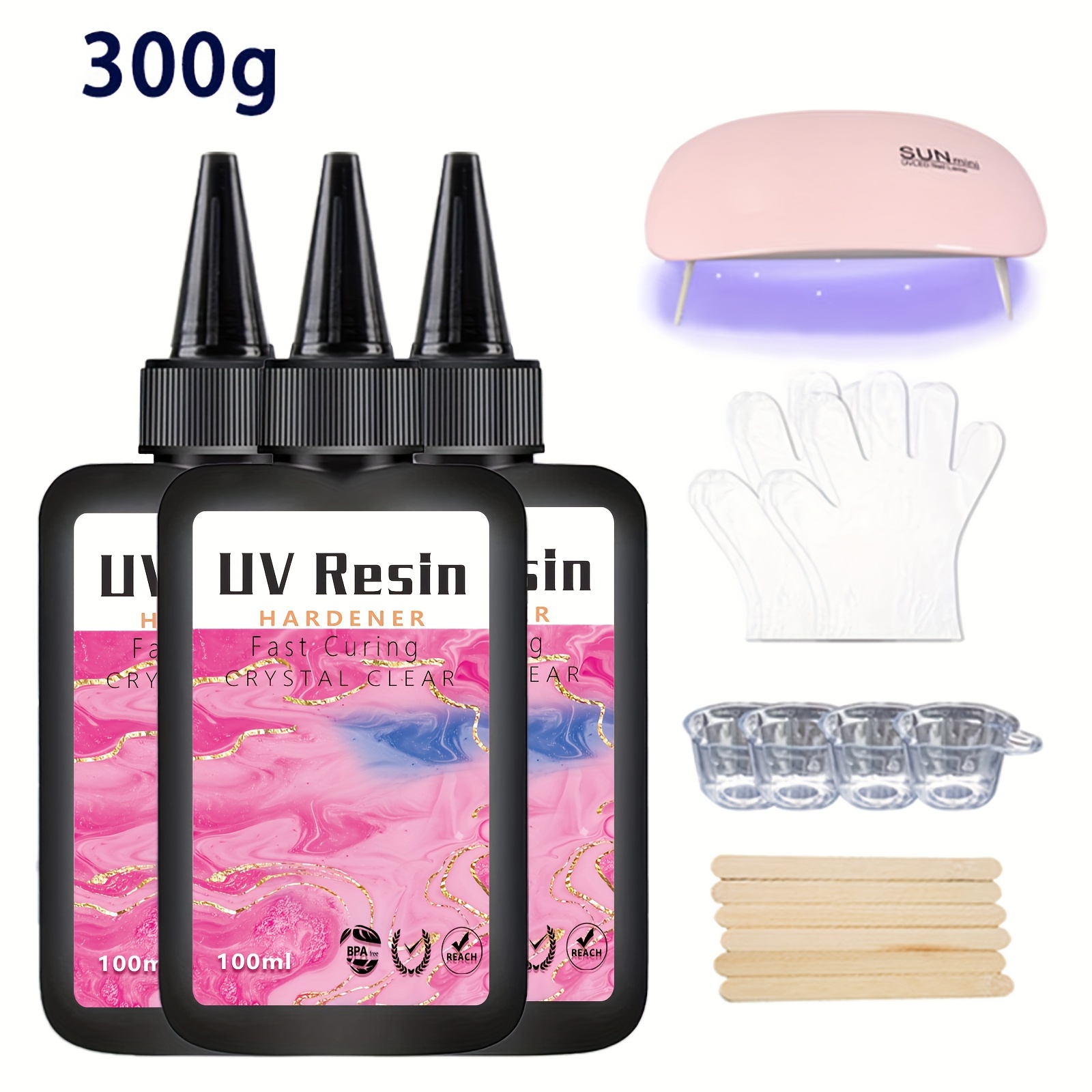 Upgraded Uv Resin Kit- Clear Hard Uv Cure Epoxy Resin Supplies