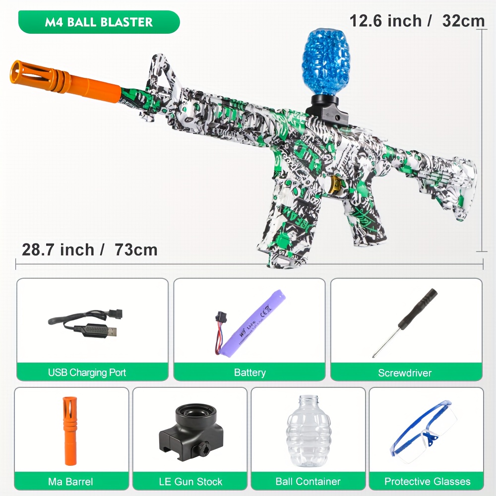 Kids Automatic Electric Water Blaster Toy Gun Waterproof 600 MAH Lithium  Battery
