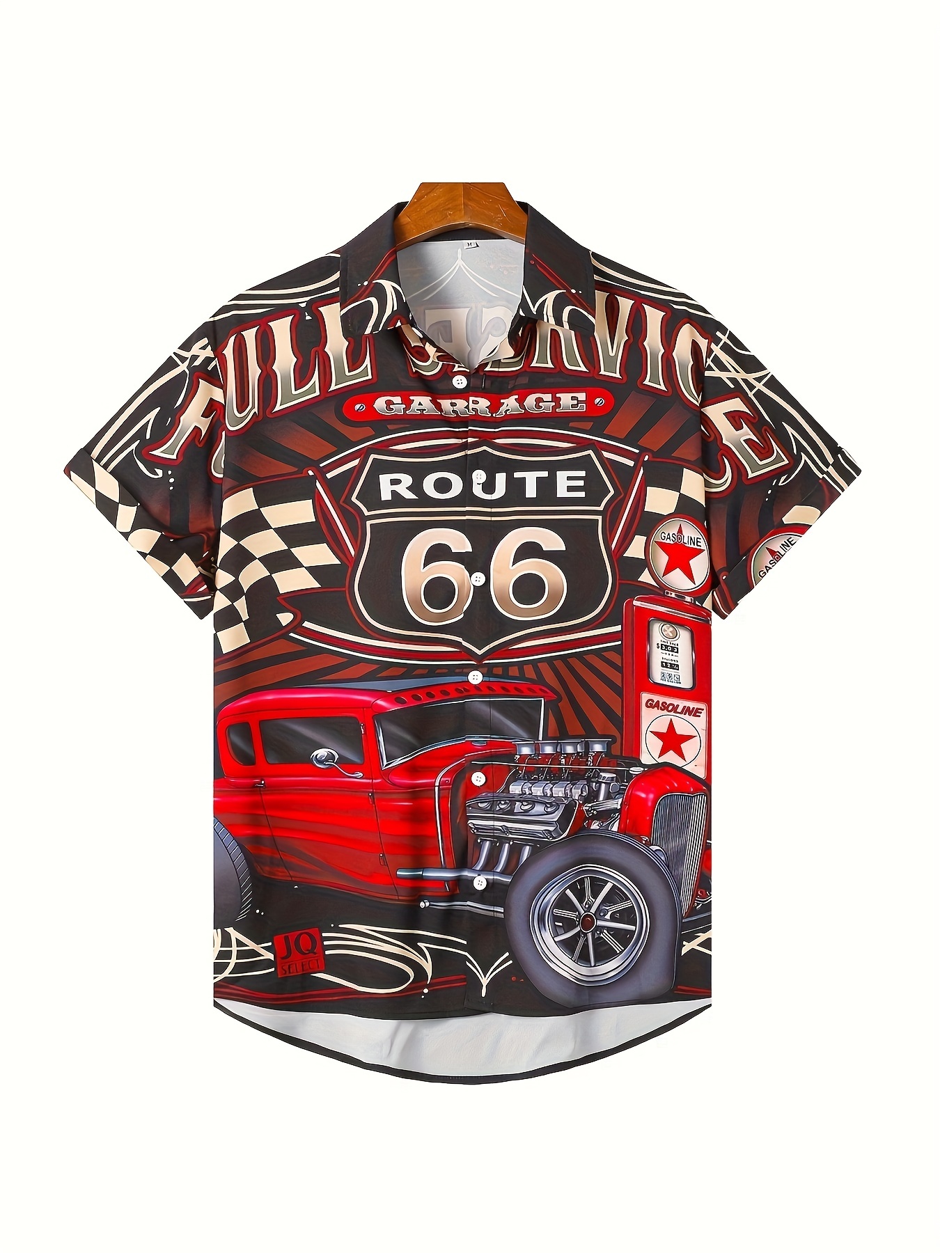 Black Route 66 Corvette T-Shirt - Vintage Classic Car Enthusiast Apparel